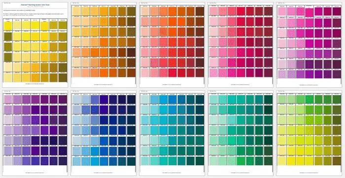 Pantone color system