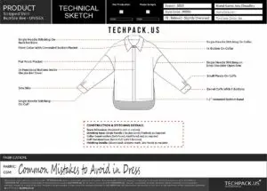 Tech Pack for A dress